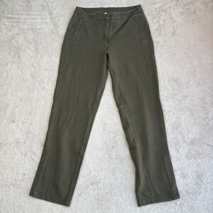 Lululemon On The Move Pants Womens X8 Olive Green Stretch Comfort Straight Leg